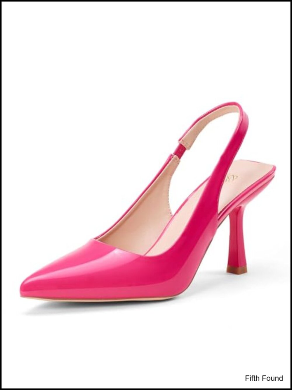 Women's Slingback Kitten Heel Pointed Closed Toe Pumps Elastic Strap